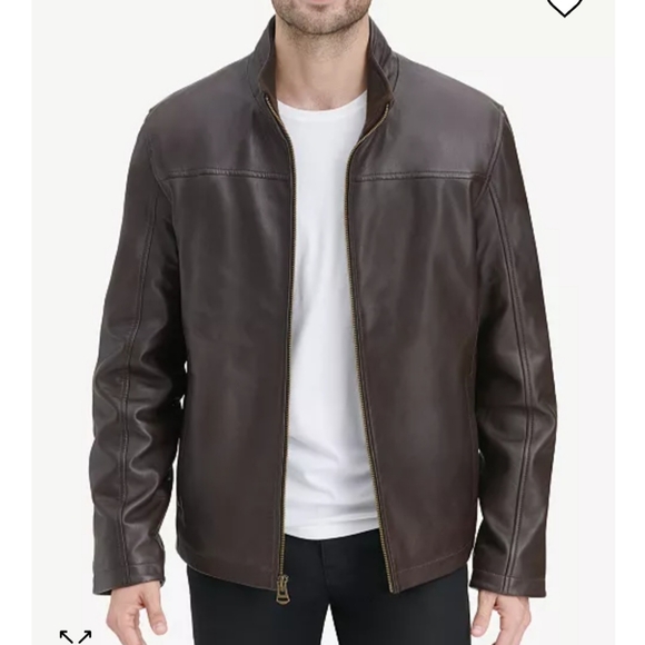 Cole Haan Men Smooth Leather Jacket - Picture 2 of 8
